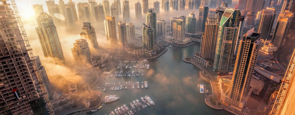 Escursione mattutina sulle dune, tour culturale di Dubai e giro in dhow con cena in un giorno