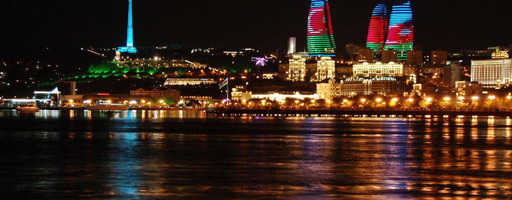 Passeio guiado pela cidade à noite em Baku