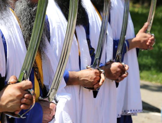 Gatka sessão de artes marciais