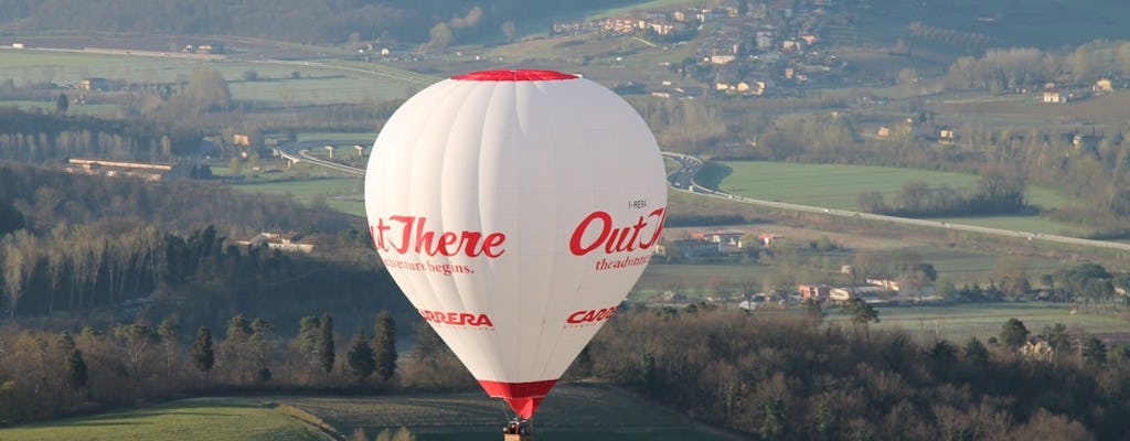 Hot air balloon ride over Siena in Tuscany