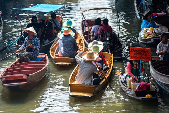 Maeklong Railway & Ladplee Floating Markets Trip