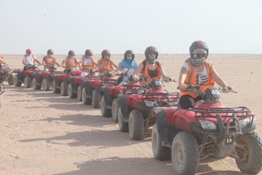 Quad bike morning tour with camel ride and tea in Hurghada