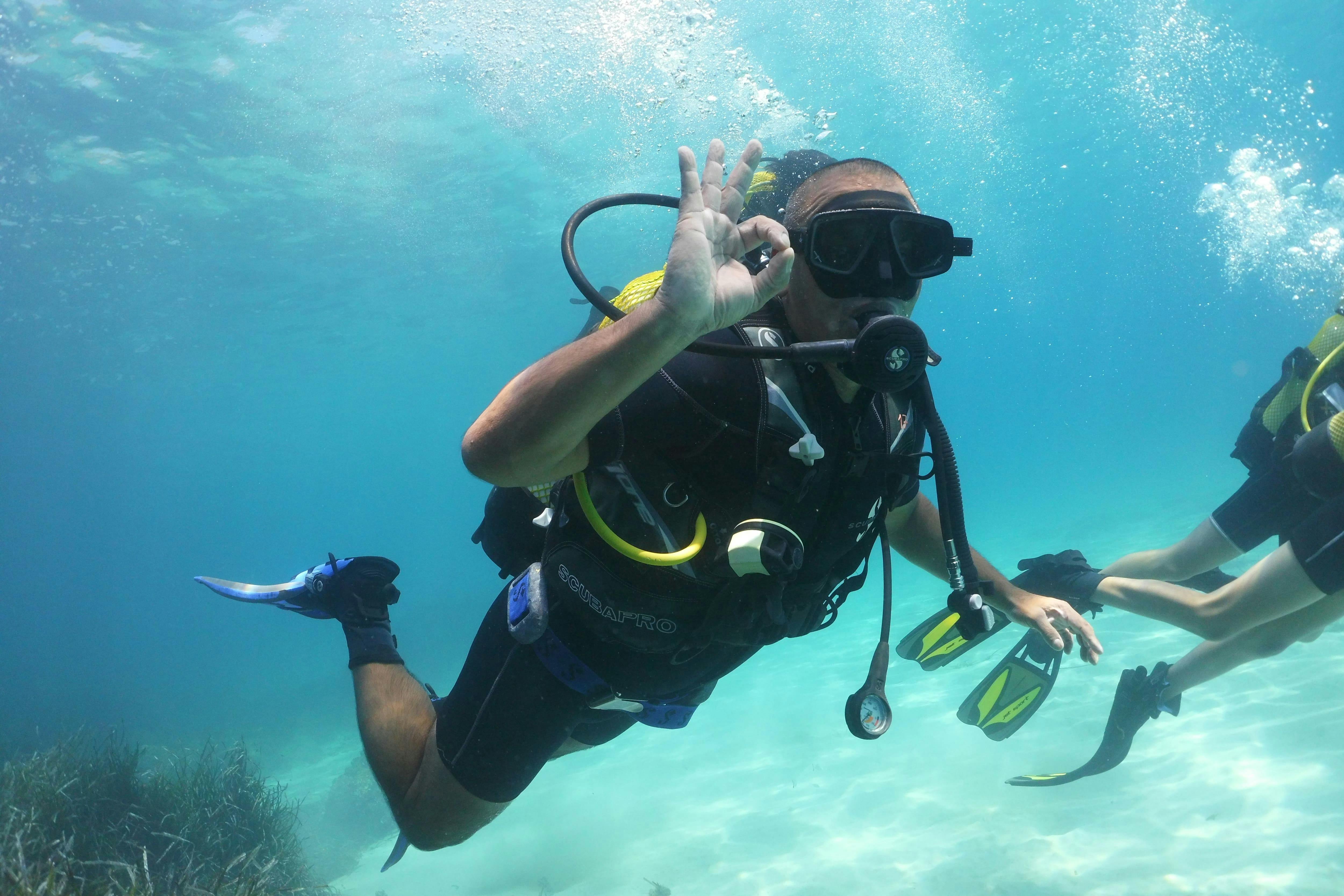 Double Dive with Equipment in Majorca