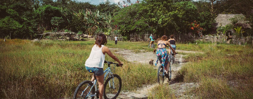 Passeio de bicicleta pelas estradas vicinais maias