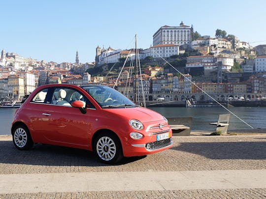 Porto privétour op een Fiat 500