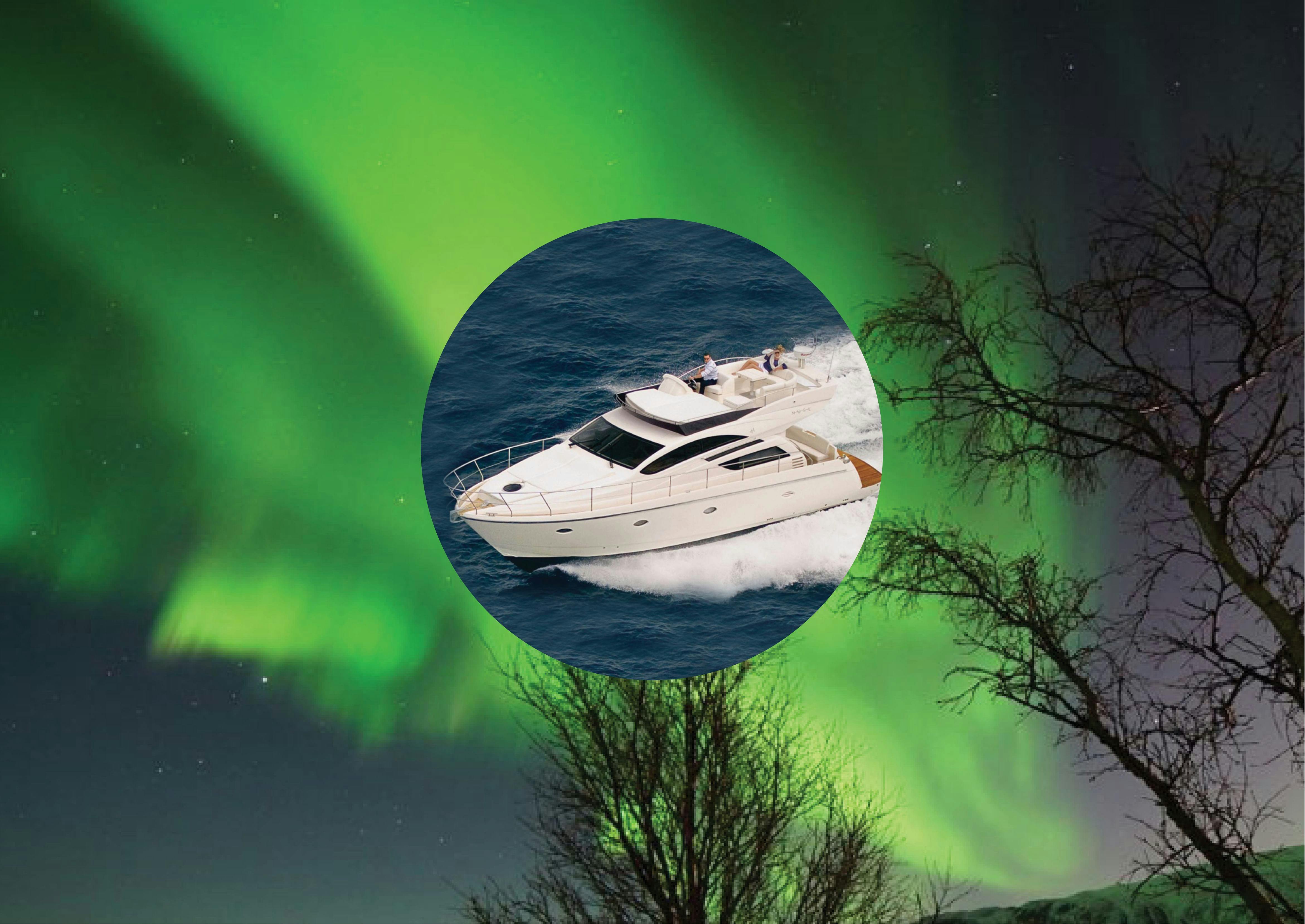 Prywatna wycieczka zorzy polarnej do Tromsø luksusowym jachtem