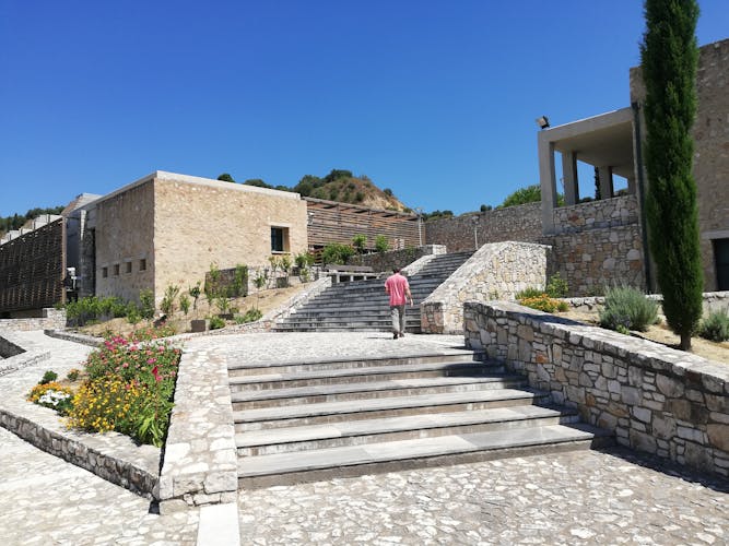 Self-guided tour of Elis archaeological site and Kourouta beach