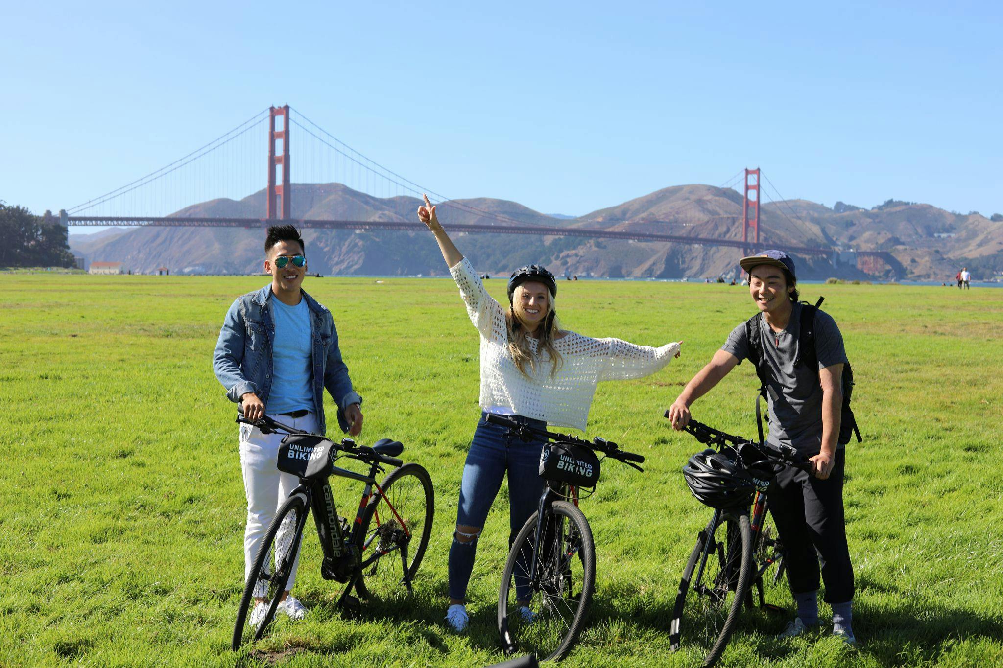 Wypożyczalnia rowerów elektrycznych w San Francisco z mapą trasy