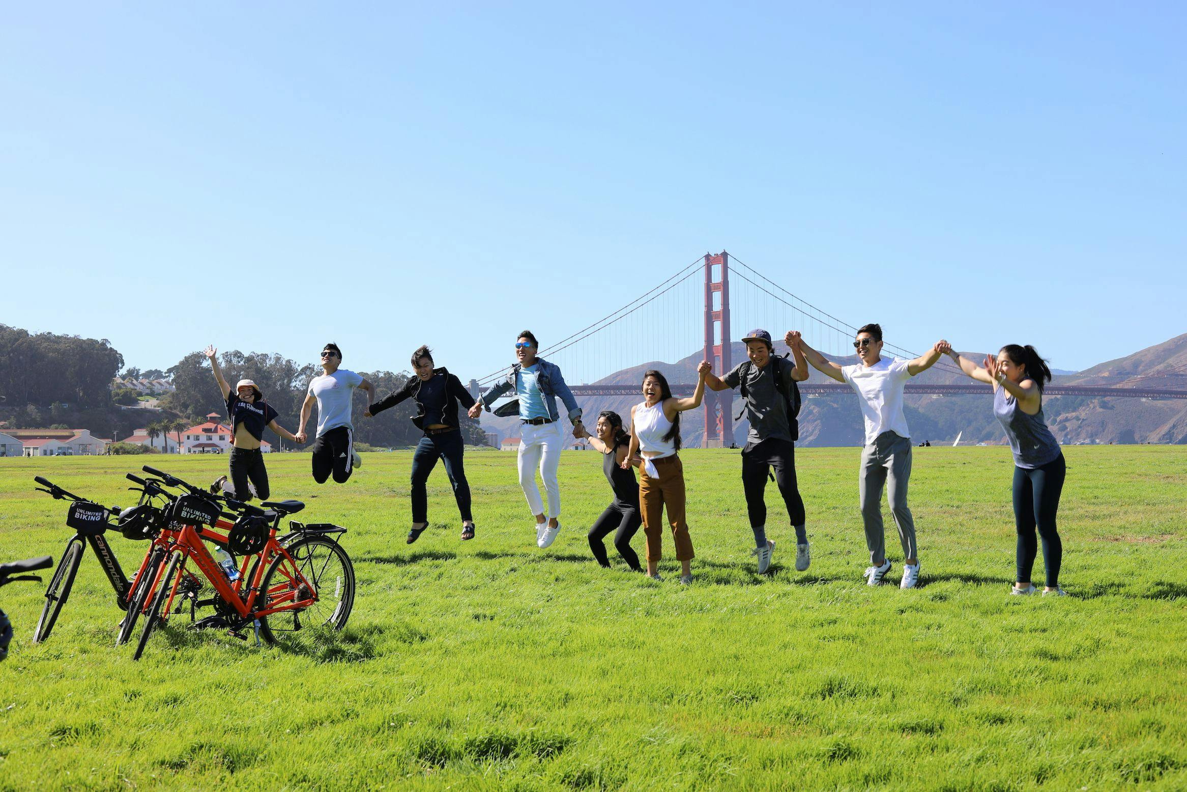 Golden Gate Bridge guided bike tour