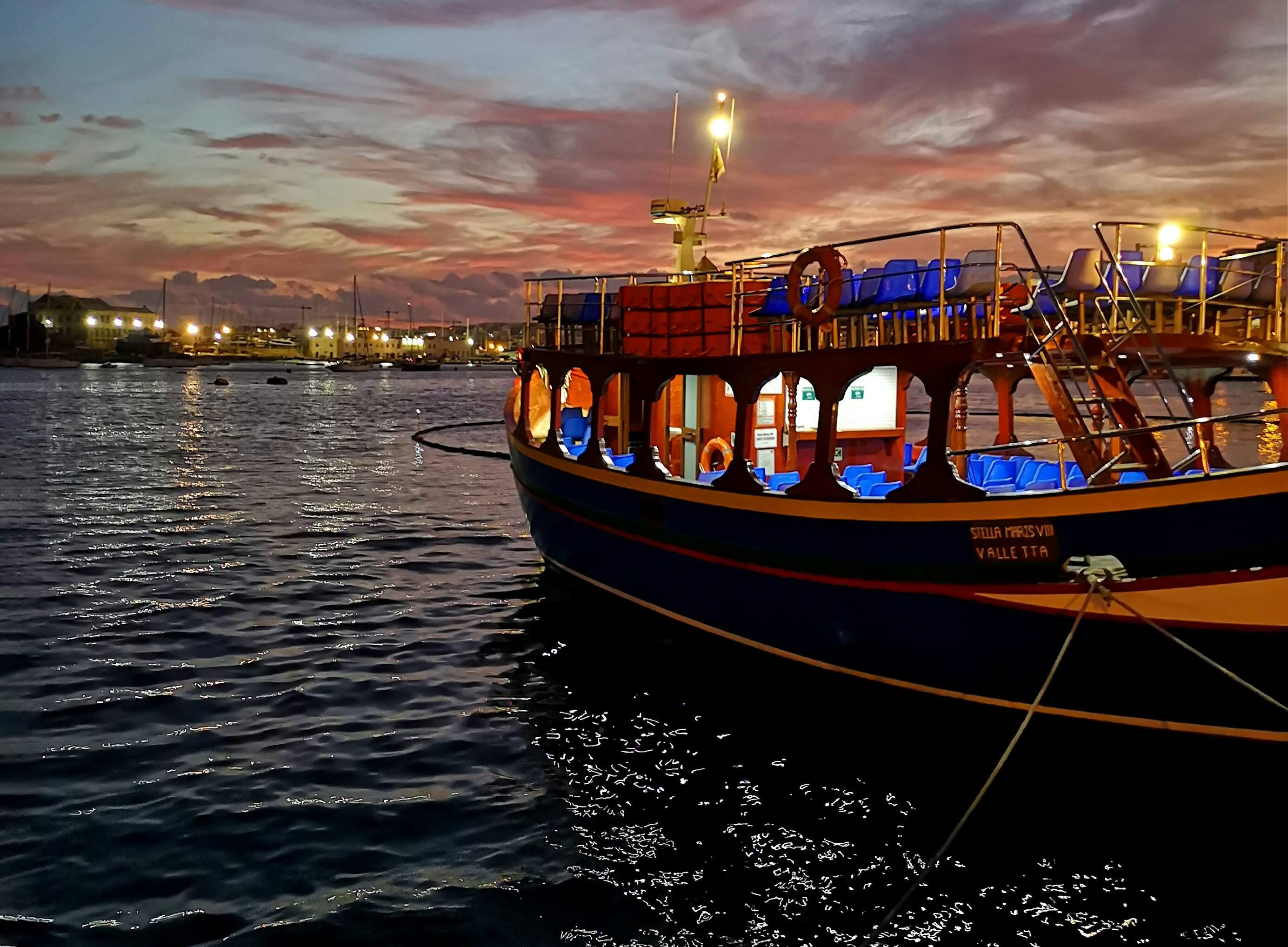 Valletta Two Harbours Cruise by Night