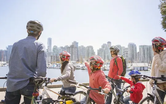 Passeio de bicicleta pelo Parque Stanley de Vancouver
