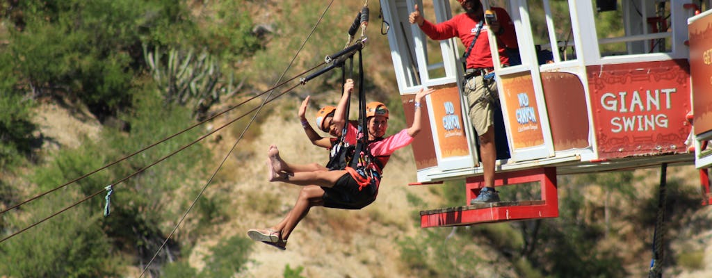 Giant Sling Swing ride in Los Cabos