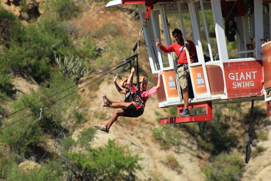Giant Sling Swing ride in Los Cabos