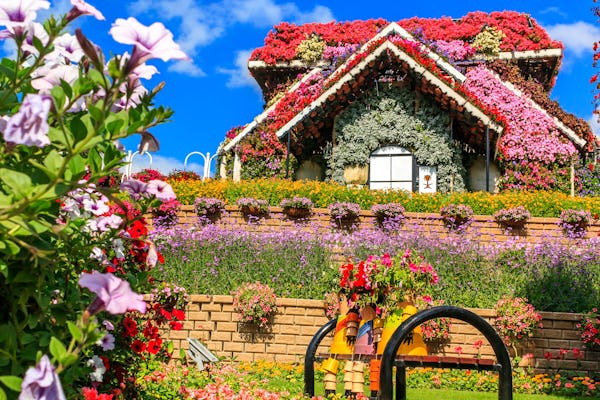 Miracle Garden, Global Village and Blue mosque Polish tour from Ras Al Khaimah