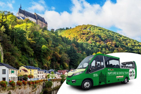 Hop on, hop off natuur- en kastelentour vanuit de stad Luxemburg