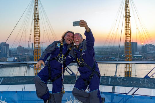 Up at The O2 sunset climb