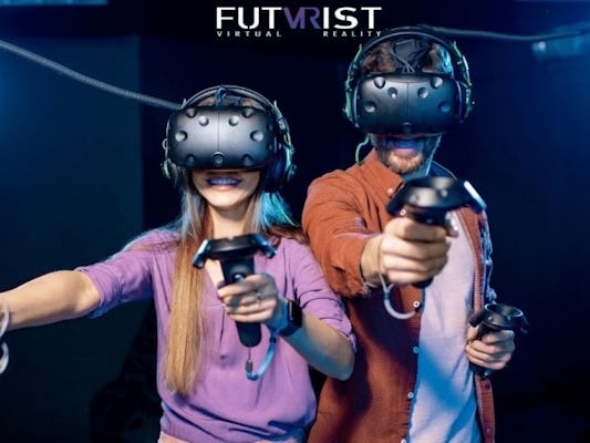 30 minutos grátis de sessão de jogo de realidade virtual em arena