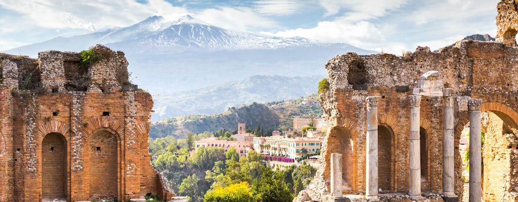 Tour de día completo al Etna y Taormina desde Palermo