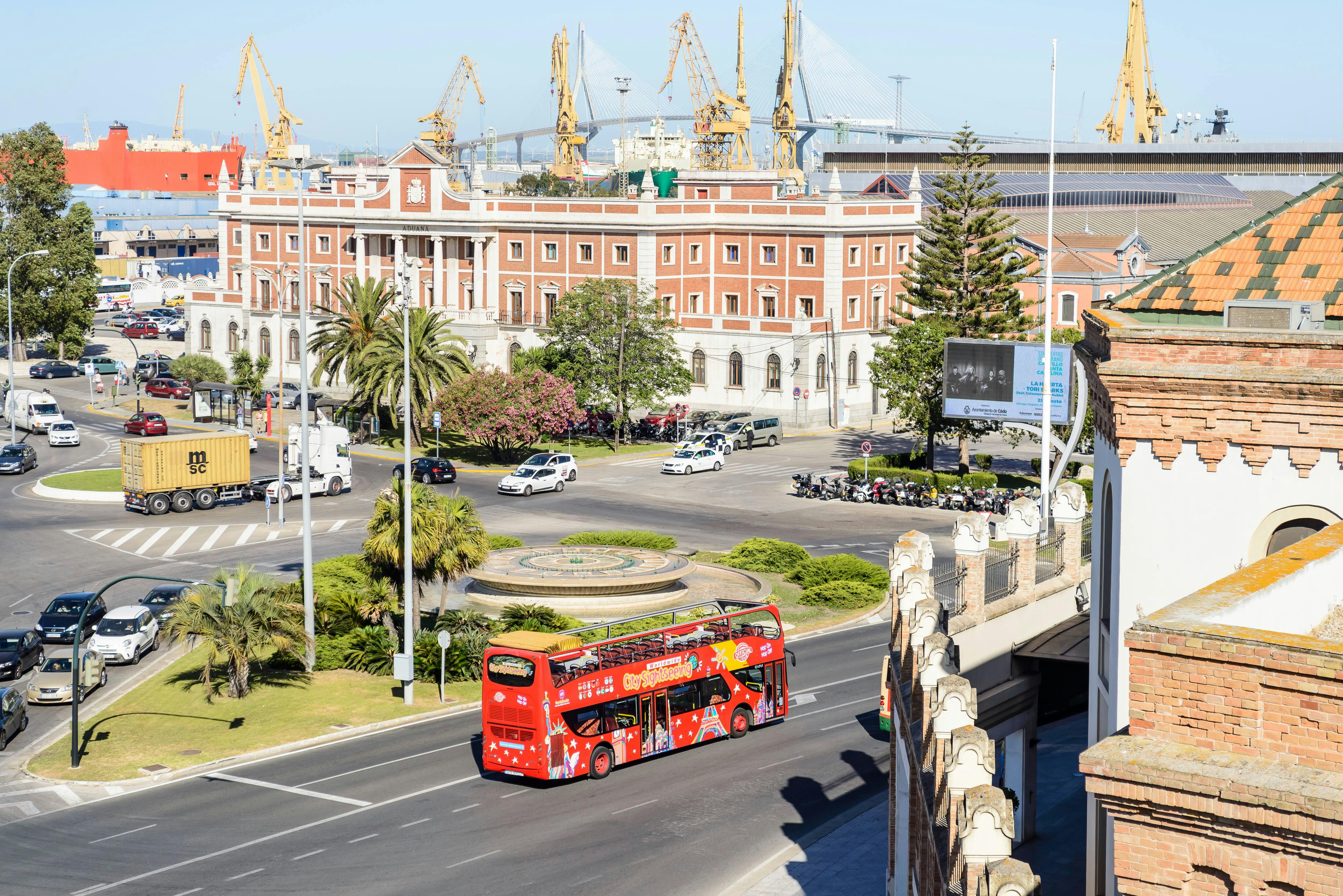 Biglietto d'autobus per la visita della città di Cadice