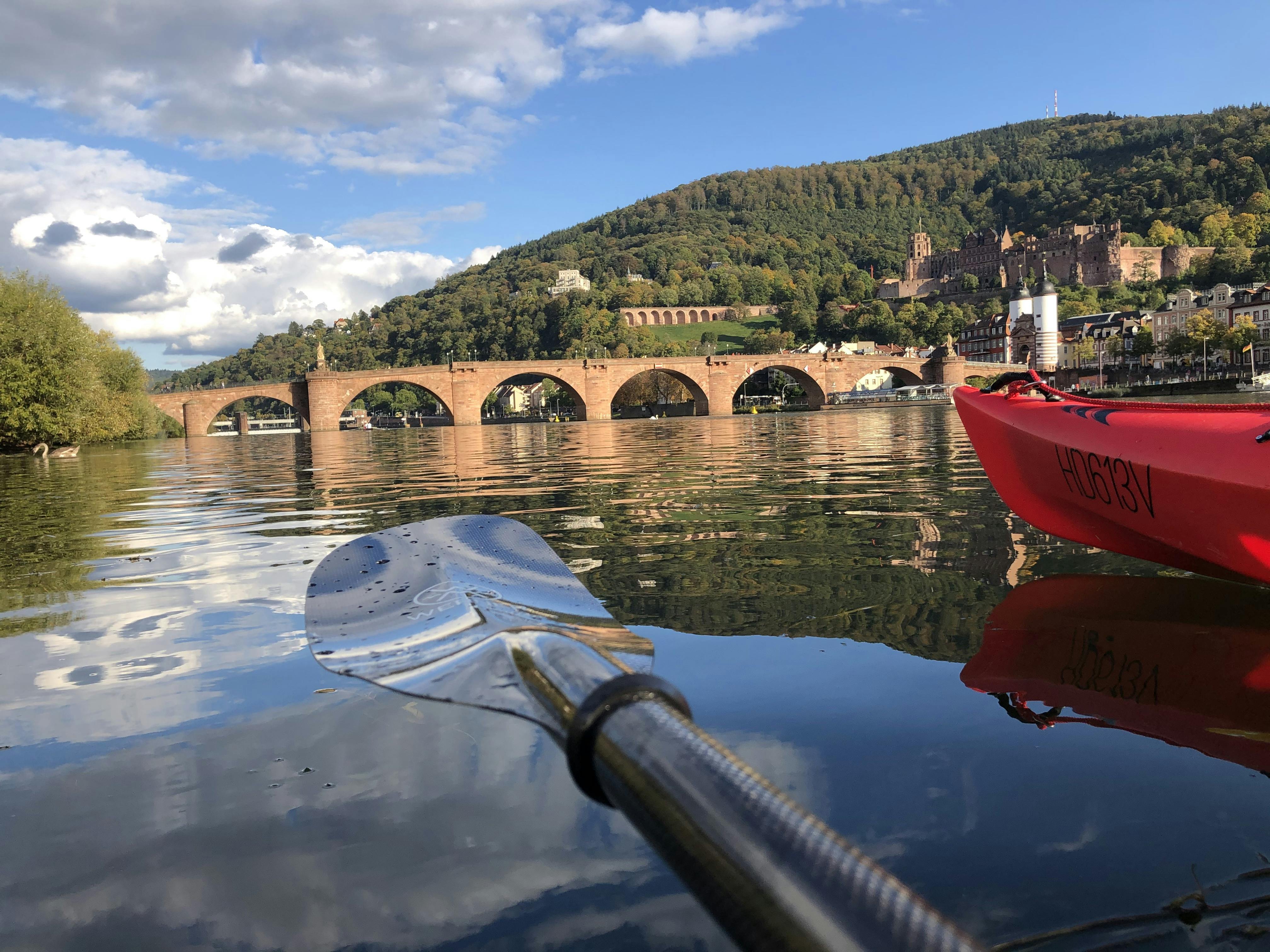 Tour guiado en kayak por el Neckar en Heidelberg