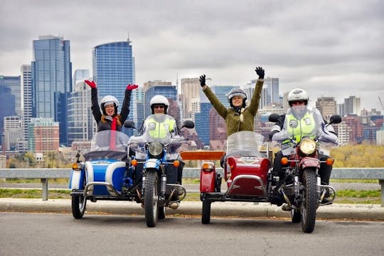Passeio turístico de motocicleta sidecar vintage em Calgary