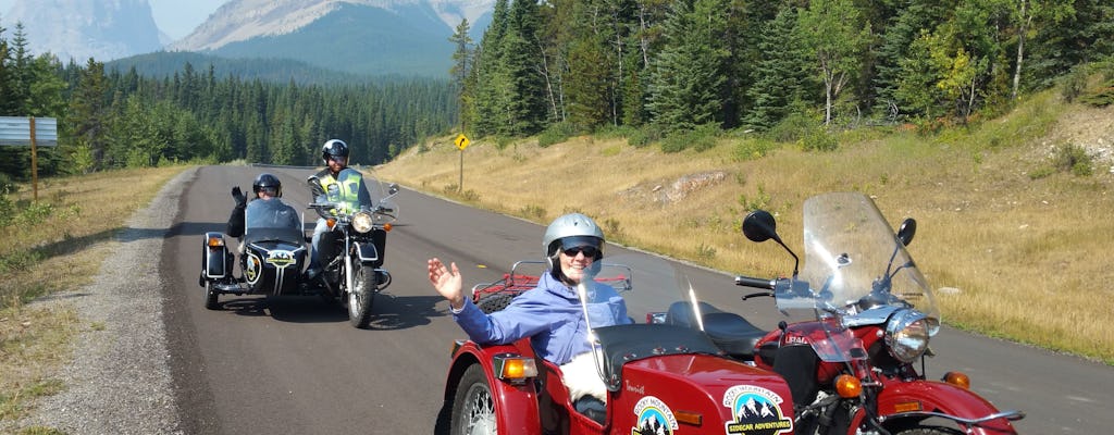 Vintage zijspan-motortour naar Kananaskis Country