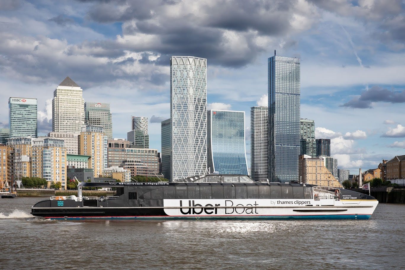 Enkelbiljett till Thames Clippers Uber Boat