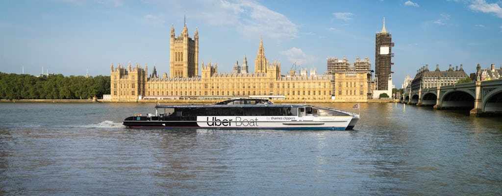 IFS Cloud Seilbahn und Uber Boats by Thames Clippers River Roamer Hop-On Hop-Off Tagesticket