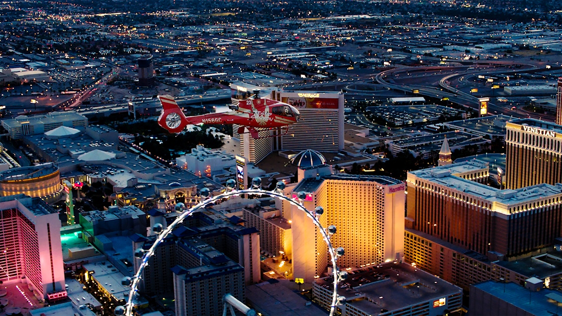 Las Vegas Strip highlights night flight with optional hotel transfer