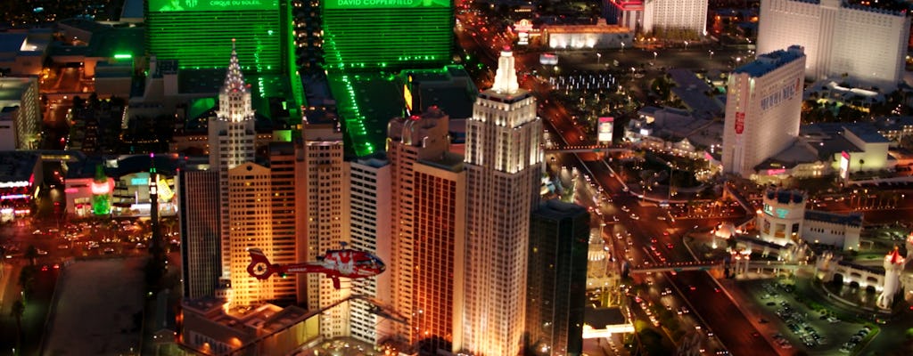 Points forts du Las Vegas Strip en vol de nuit