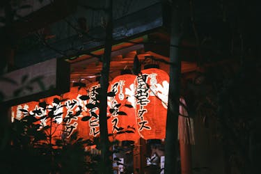Kyoto-rijstroken en lantaarns bij nachttour met gids