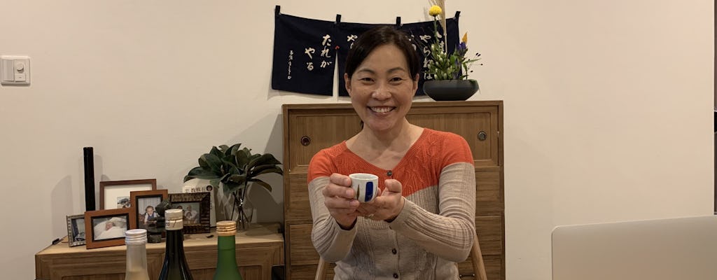 Sake-Verkostung und Online-Erfahrung der Izakaya-Kultur