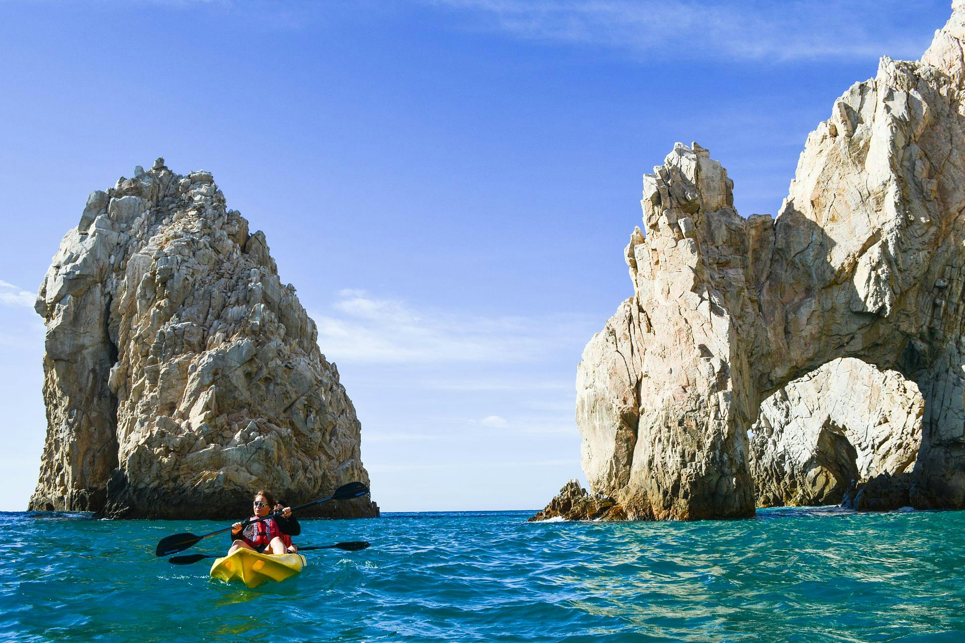 The Arch and Lover's beach 3-hour kayak and snorkeling tour