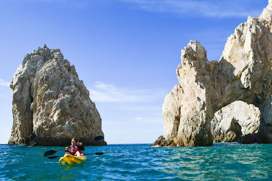The Arch and Lover's beach 3-hour kayak and snorkeling tour