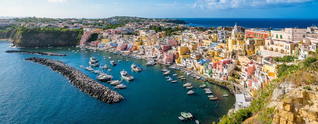 Ischia and Procida luxury schooner cruise with lunch and snorkeling