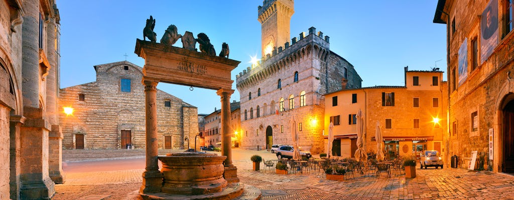 Visite de Montepulciano et Monte Oliveto Maggiore avec dégustation de vin