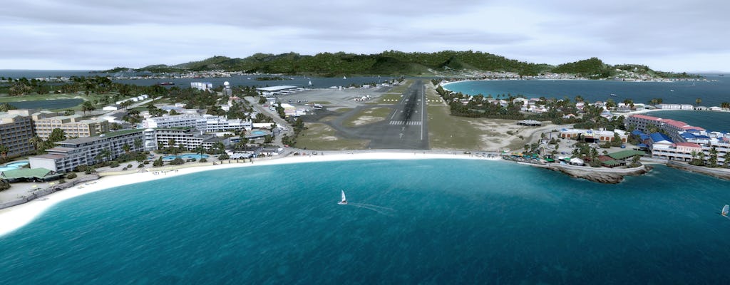 iFLY simulator St. Marteen's chilling beach