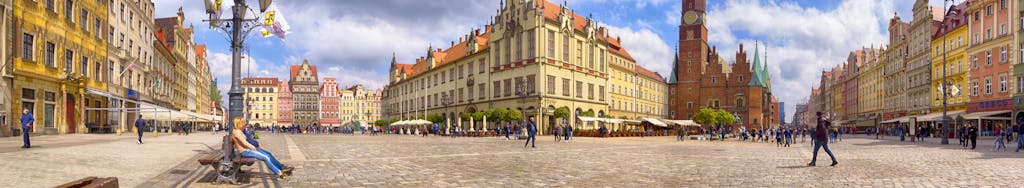 De oude binnenstad van Wroclaw