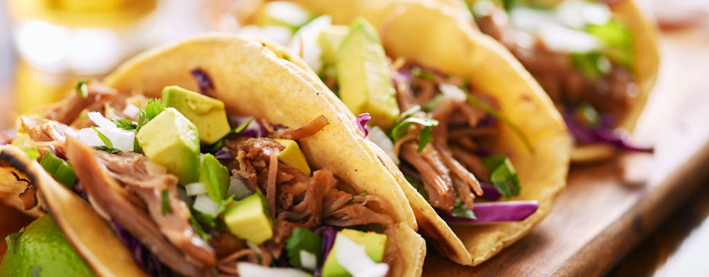 Experiência de taco com degustação de comidas e bebidas