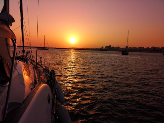 Vilamoura sunset tour on a sailing yacht