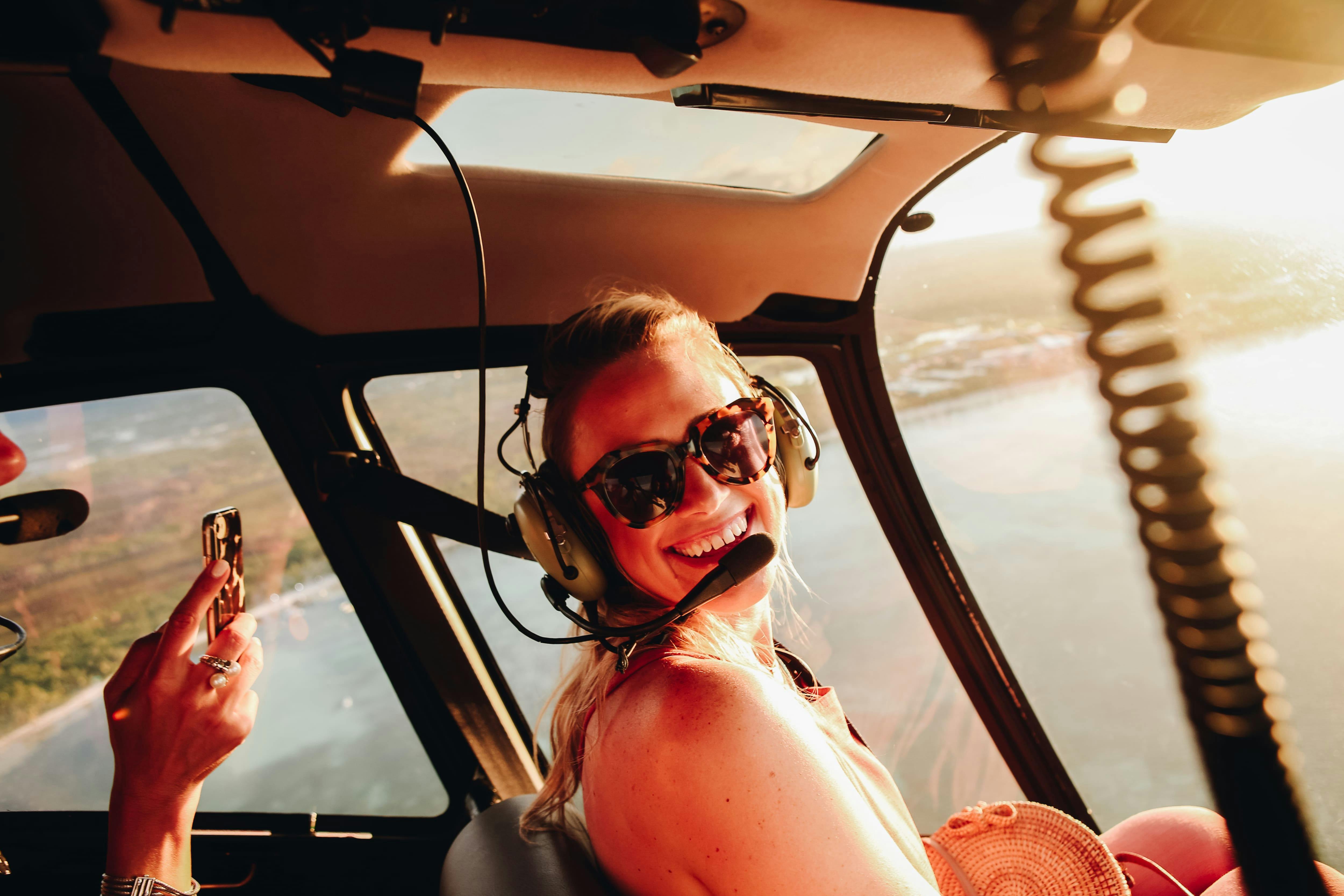 Champagne Helicopter Night Flight