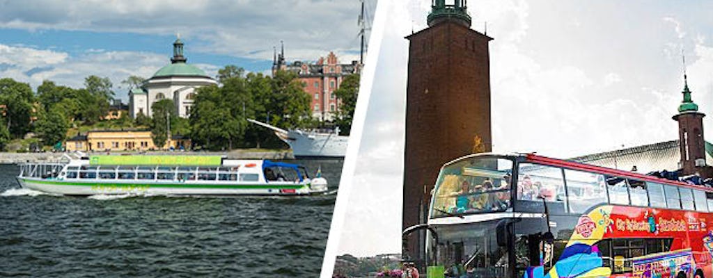 24h Hop On - Hop Off de ônibus e barco Estocolmo