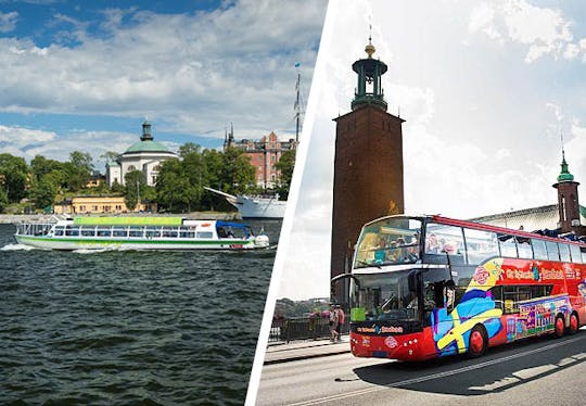 24h Hop On - Hop Off by bus and boat Stockholm