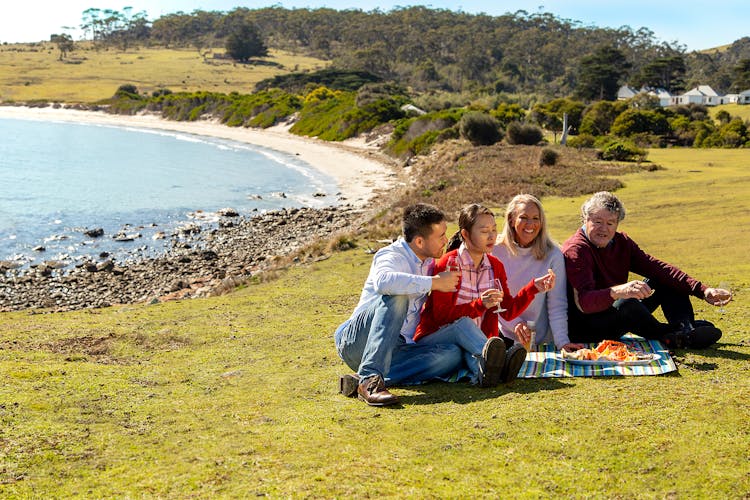 Wineglass Bay and Maria Island wildlife scenic flight tour with lunch