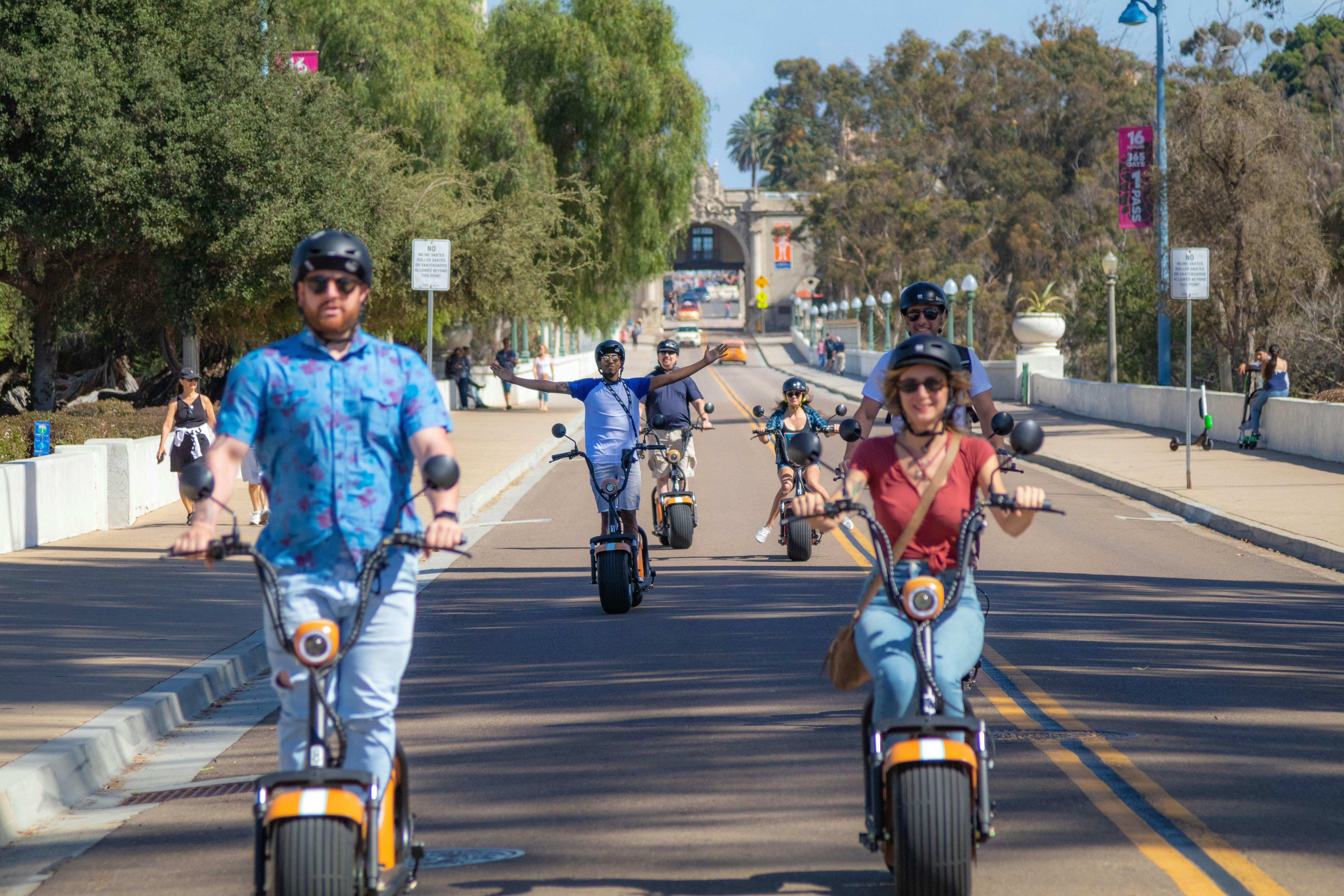 2-hour Balboa and Downtown San Diego electric scooter tour