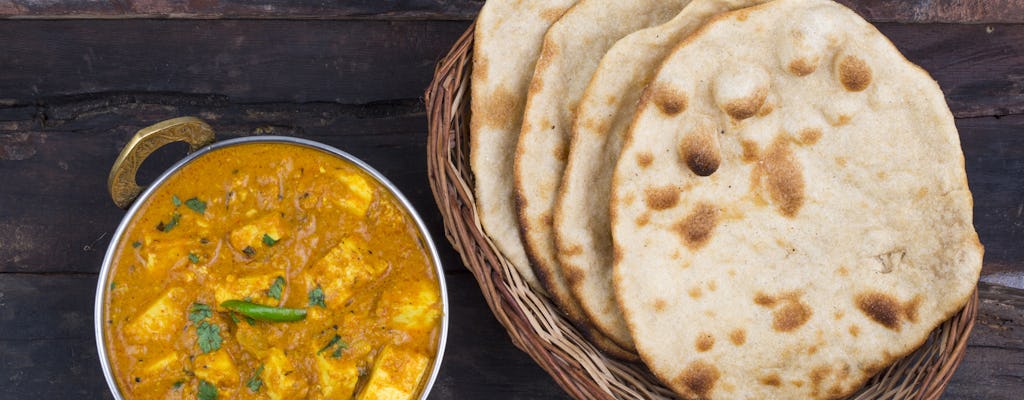 Experiência online de culinária indiana vegetariana