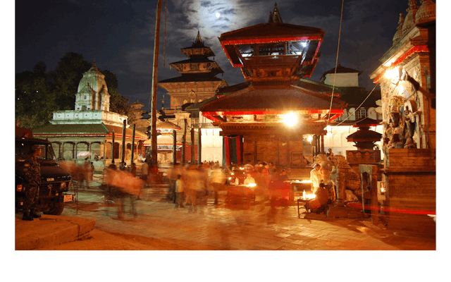 Rickshaw tour of Kathmandu at night