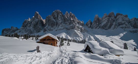 Experiência privada com raquetes de neve no Vale Funes