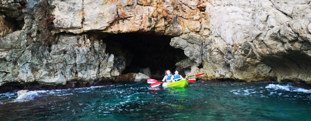 Excursion en kayak et plongée en apnée à Cova Tallada