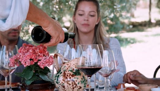 Degustación de vinos privada y almuerzo en una granja orgánica en la Toscana